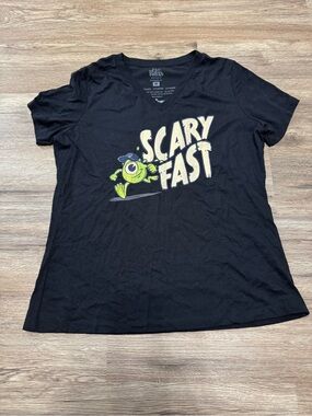 Raw Threads - Disney Black 'Scary Fast' Mike Wazowski Short Sleeve Tee